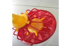 China Yellow Red Broiler Feed Pan Poultry Farming Equipment Custom supplier