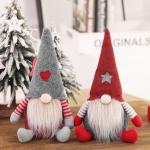 Embroidery Logo Pp Cotton Animated Christmas Plush Blind Santa Claus Long Beard for sale