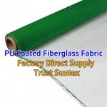 Industrial 460 g/sqm 0.41 mm Flame Retardant M0 Certified PU Coated Fiberglass Fabric for sale
