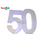 2.5m Inflatable Lighting Decoration Advertising Blow Up Number“50”Letters With Led for sale