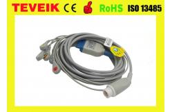 China Mindray BeneView T5 5 Leads  ECG Cable , Grey ECG  Lead Wires With Snap supplier