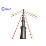 18m Height Stable Telescopic Mast Pole Hand Winch Manual Lifting With Guy Wire for sale