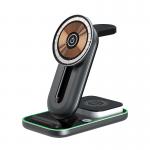 ABS PC Wireless Phone Holder 4 In 1 Magnetic Wireless Charger For Phone for sale
