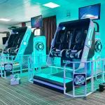 Dreamland each money 9d vr 2 seats flying chair vr 360 motion simulator virtual reality roller coaster for sale