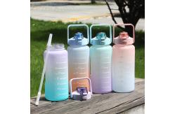 China 2000ML Portable Outdoor Custom Drinking Cups Motivational Gallon Water Bottle supplier