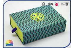 China 1200gsm Cardboard Printed Slide Drawer Box Package Ribbon Handle supplier