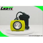 25000lux Brightness Coal Mining Helmet Lights Yellow Shell ABS Anti Cracked IP68 Waterproof for sale