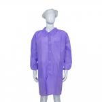 5pcs/Bag Dustproof Disposable Lab Coats With Shirt / Korean / Knitted Collar Style
