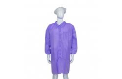 China 5pcs/Bag Dustproof Disposable Lab Coats With Shirt / Korean / Knitted Collar Style supplier