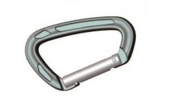 China Snap Hook Mini Locking Carabiner Clip Aluminum Climbing Carabiner 81x47mm supplier