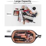 Ladies portable cosmeticbags waterproof  double-layer zipper travel cosmetic bag with handle