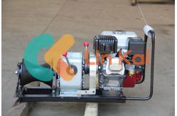 China 30 Kn 4.04 KW Gasoline Engine Cable Pulling Winch With Detachable Drum supplier
