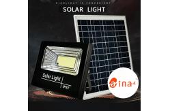 China High Brightness Solar Floodlight Led 208pcs Super Large Solar Panel Remote Control 100w supplier