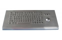 China IP65 waterproof mountable stainless steel kiosk metal keyboard with trackball supplier
