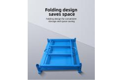 China Supermarket Galvanized Stackable Metal Racks Foldable Cargo Storage Roll Container supplier