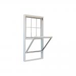 Waterproof Single Hung Vinyl Windows American Style UPVC Vertical Sliding Windows for sale