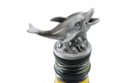 China Stainless Steel Animal Wine Pourer Silver Dolphin Liquor Pourer For Bar supplier