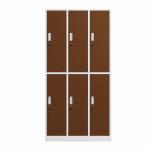 Gym School Use Steel Storage 6 Doors Wardrobe Locker With Lock for sale