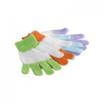Home Spa Exfoliating Bath Gloves Stripe Pattern For Body Cleaning for sale