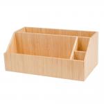 Portable Bamboo Office Supplies Bamboo Office Desk Organizer Holder Stand for sale