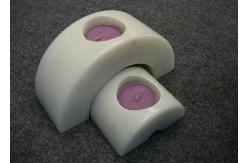 China Set 2 Natural Stone Candle Holders Hand Made Material Solid Marble Material supplier