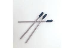 China Black Round Sponge Head Foam Cleaning Swabs With Grey Handle supplier