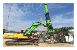China 40kNm 28m Rotary Pile Machine Hydraulic Drilling Rig Machine 30m/Min supplier