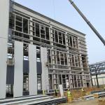 Fire Resistance Steel Frame Building Construction High Durability Prefab Metal Warehouses for sale
