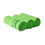 Biodegradable PLA Garbage Bin Liner On Roll Printable Green Color for sale