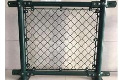 China 4mm Thickness 4 Ft Green Cyclone Fence Pvc Coated Diamond Wire Mesh supplier