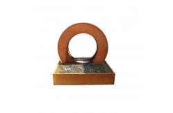 China Led Light Corten Steel Water Feature For Garden supplier