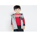 100% Cotton Boys Baseball Jacket  , Zippered Boys Sleeveless Hoodie With Two Pocket for sale