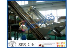 China Adjustable Speed Clapboard Elevator Fruit Processing Plants With Stainless Steel / Plastic supplier