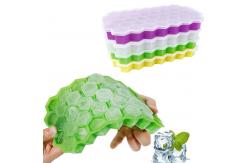 China Hexagon Shape Silicone 37pcs Ice Cube Mold With Lid supplier