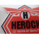 Semicircle Shape Custom Embroidered Patches Laser Cut Basis Finishing for sale