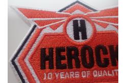 China Semicircle Shape Custom Embroidered Patches Laser Cut Basis Finishing supplier