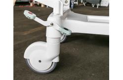 China Hospital Manual Patient Transfer Stretcher Height Adjustable IV Pole Oxygen Bottle Holder supplier