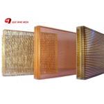 Architectural Decorative Woven Glass Laminated Metal Mesh 300 × 300mm for sale