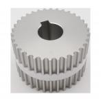 Silver Customisable Synchronous Aluminium Pulley Wheel Custom Machined Parts for sale