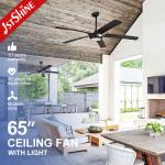 Indoor Ceiling Fan with Light and 6 Speed DC Motor Metal Body Material Support Dimmer for sale