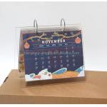 Custom Clear Acrylic Calendar Display Stand Double Sided Picture Frame