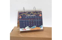 China Custom Clear Acrylic Calendar Display Stand Double Sided Picture Frame supplier