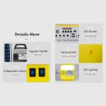 Portable 9W / 6V Solar Power Home Lighting System 8000Mah Energy Saving Light