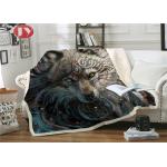 Digital Printing Micro Mink Sherpa Blanket , Double Layer Royal Plush Fleece Blanket