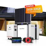 Complete Home Solar System Kit 5kw 10kw 12kw Hybrid Solar Battery Energy System 10kwh 20kwh 30kwh 40kwh Lithium Batteries for sale