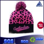 Cool Unisex Winter Knit Pom Pom Beanie 100% Acrylic / Wool Fabric Available for sale