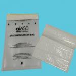 Specimen Bags Bio Hazard Bags 4 Mil With Attached Document Pouch , Leakproof Plastic Self-Adhesive Zipper Bags for sale