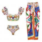 Summer Season Three Piece Swimwear In Nylon Material For Women Size M for sale