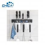 Wholesale Black Kitchen Knife Rack with Hooks for Kitchen Storage