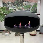Black With Silver Ethanol Alcohol Fireplace Manual Ignition Long Lasting for sale